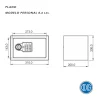 Caja de seguridad 14.9 lts 250 x 350 x 250mm color negro Odis