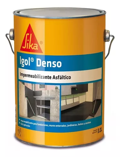 Sika Igol denso (pintura asfáltica)  3 lt (GL)