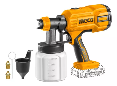 Pistola pintar inalámbrica 20v s/bat s/carg. 800 ml INGCO