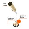 Soplete corto c/perilla ajuste flama Truper