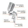 Pistola pintar de gravedad 1.7mm baja presión (13061) Truper
