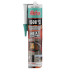 Silicona alta temperatura negra 1500ºC 280ml Akfix