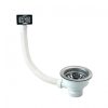 Desagüe lavaplatos Utility 1 1/2 con Rebalse Rejilla 4 " Inox Hoffens