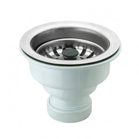 Desagüe lavaplatos Utility 1 1/2" Rejilla 4" Inox Hoffens