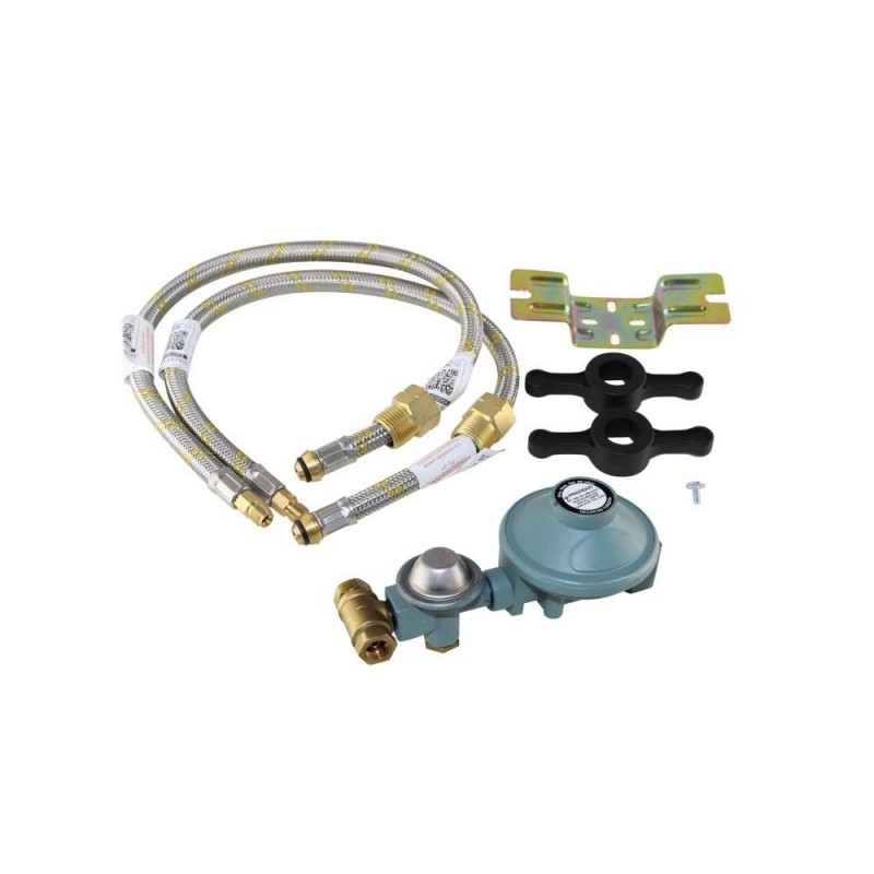 Regulador gas para cilindro de 45kg con 2 flexibles TRC-1936 Providus