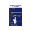 Sifón Loa 1 1/2" - 1 1/4" Salida Recta Hoffens