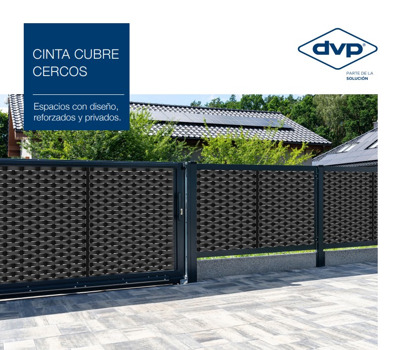 Cinta cubre cerco color negro 100 Metros DVP
