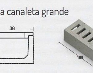 Rejilla para canaleta concreto mediana  36 cm x 1 mts Aconcret