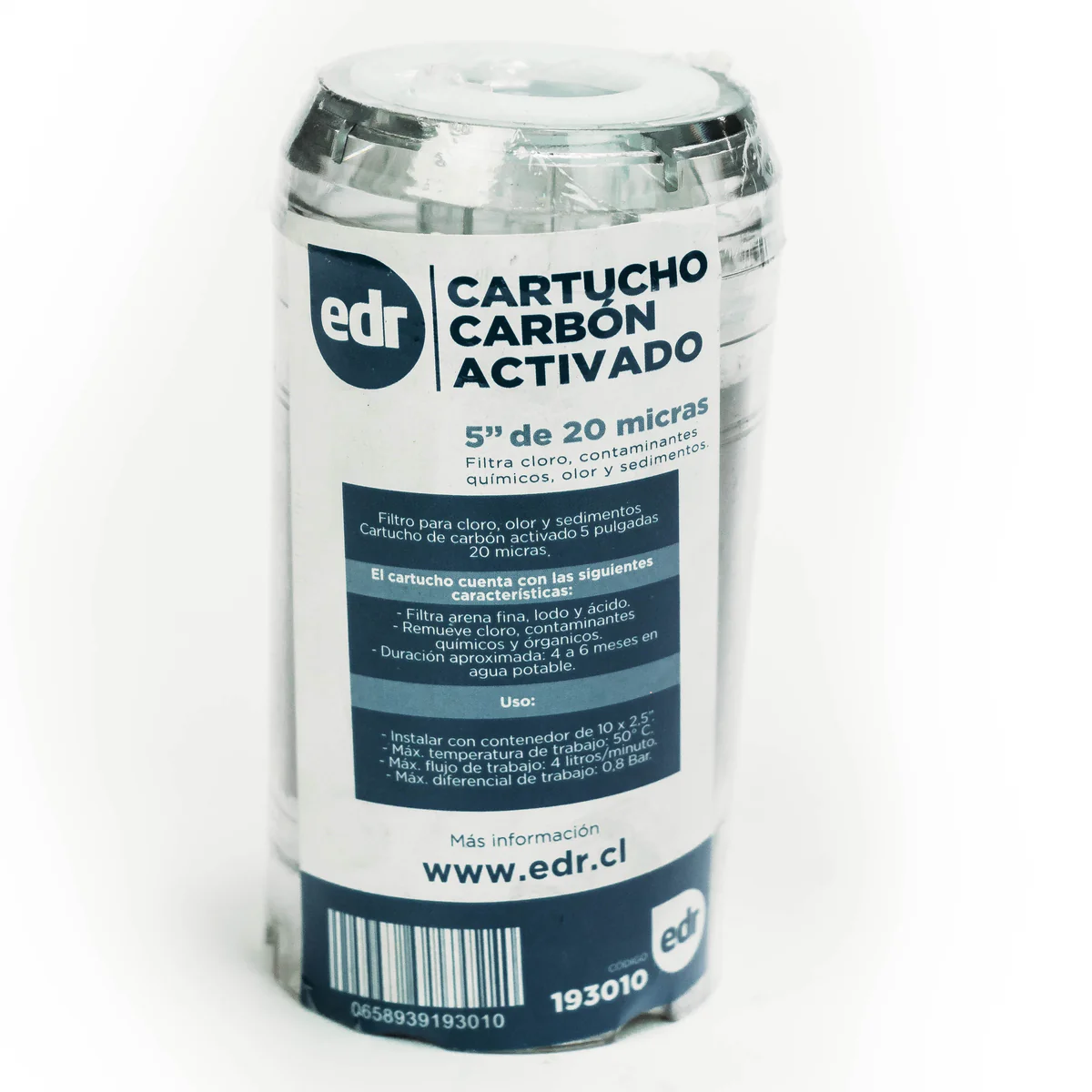Cartucho para filtro 5'' carbon activado EDR