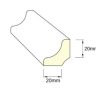 Moldura MDF blanca 1/2 caña 20 × 20 × 2.4 m (MC7), Masisa