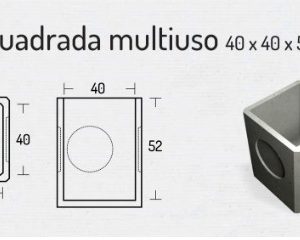 Camara concreto cuadrada multiuso 40 x 40 x 52 cms Aconcret