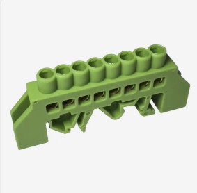 Regleta Distribución 8 puestos 4mm Tierra (verde) Ekoline