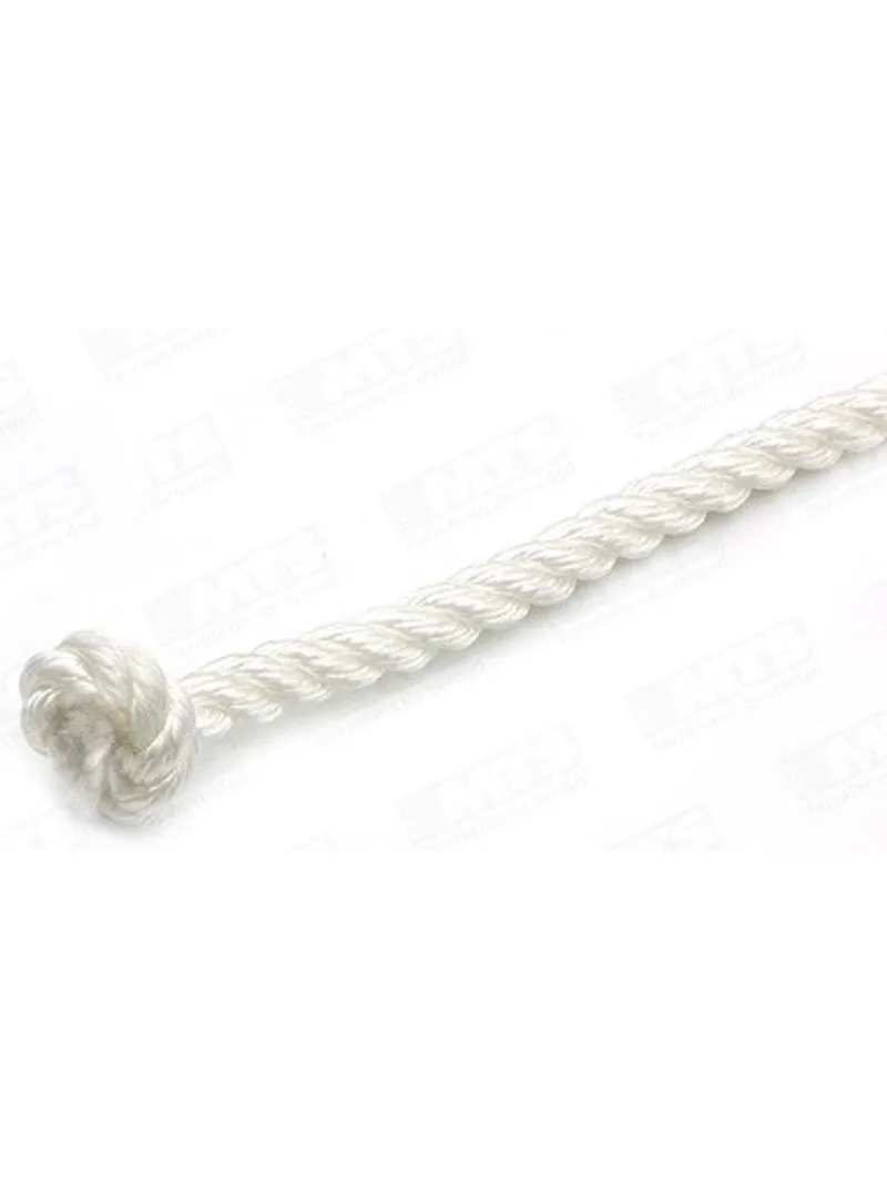 Cuerda nylon ( perlon ) trenzado blanco 10mm x metro lineal