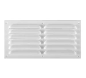 Celosía plana 30 x 15 cms PVC blanca DVP