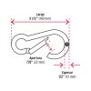 Bandola mosqueton  1/2" 540Kg (44041) Fiero