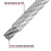 Cable acero forrado 1/4´´ (44218)  x metro Fiero