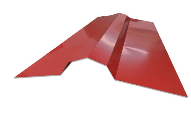 Caballete Zinc teja Maule 0.35mm 408 x 3000 mm terracota