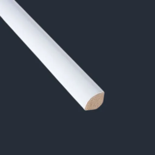 Moldura MDF blanca 1/4 rodón 15 x 15 x 2.4Mts (CR1) Masisa