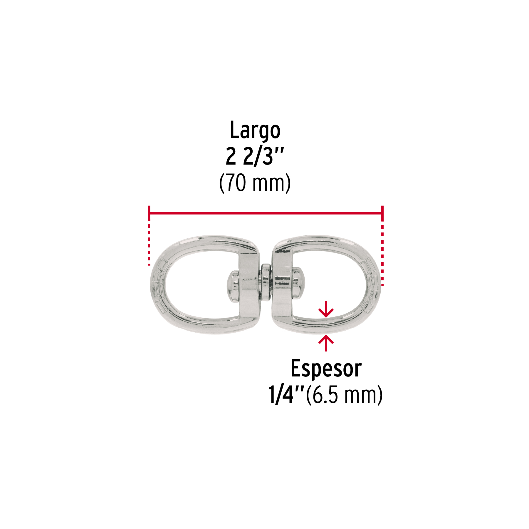Destorcedor para cable 1/4´´  68Kg Fiero
