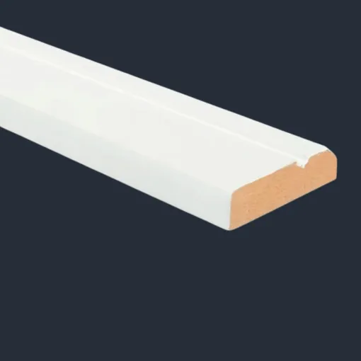 Moldura MDF blanca Guardapolvo chaflan 12 x 44 x 2.4Mts (GP17) Masisa