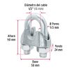 Abrazadera para cable 1/2´´ 2Pzs (44087) Fiero