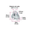 Abrazadera cable 3/16´´ 2Pzs (44083) Fiero