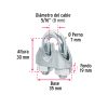 Abrazadera para cable 5/16´´ 2Pzs (44085) Fiero