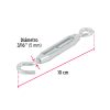 Tensor para cable con gancho 3/16″ × 110 mm Ante — 2 unidades