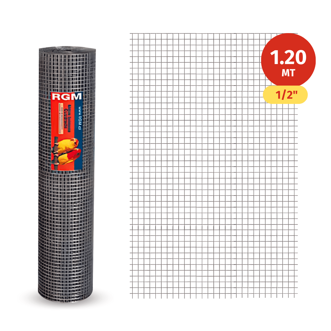 Malla soldada 1/2¨ x 1.2  x 30 mts RGM