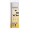 Manillon Toscana acceso simple 40cm inox + tope 1/2 luna Yale