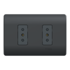 Enchufe doble 10A Genesis negro Schneider