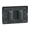 Enchufe doble 10A Genesis negro Schneider