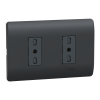 Enchufe doble 10/16A Genesis negro Schneides