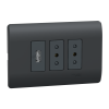 Enchufe doble 10A + USB Genesis negro Schneider