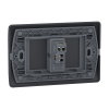 Interruptor simple 10A 9/12  Genesis negro Schneider