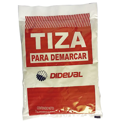 Tiza blanca en polvo 1Kg Dideval