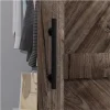 Tirador puerta granero negro redondo 300mm 1Pz Ducasse