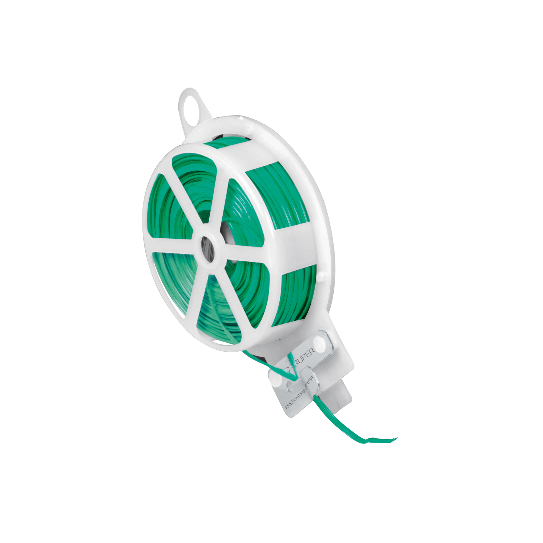 Alambre forrado verde 30Mt rollo con cortador (12322) Truper