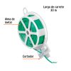 Alambre forrado verde 30Mt rollo con cortador (12322) Truper