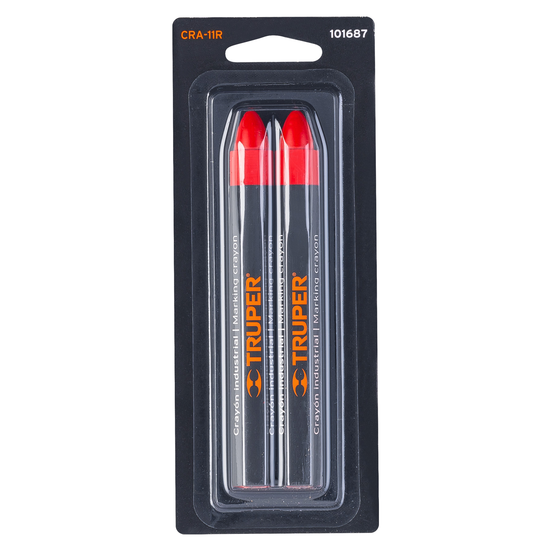 Crayon industrial rojo metal/vidrio/madera 2Pzs (101687) Truper