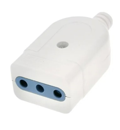 Hembra volante 10A blanco Ekoline