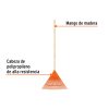 Barrehojas plastico "flexible" ancho 48" mango de madera (19785) Truper