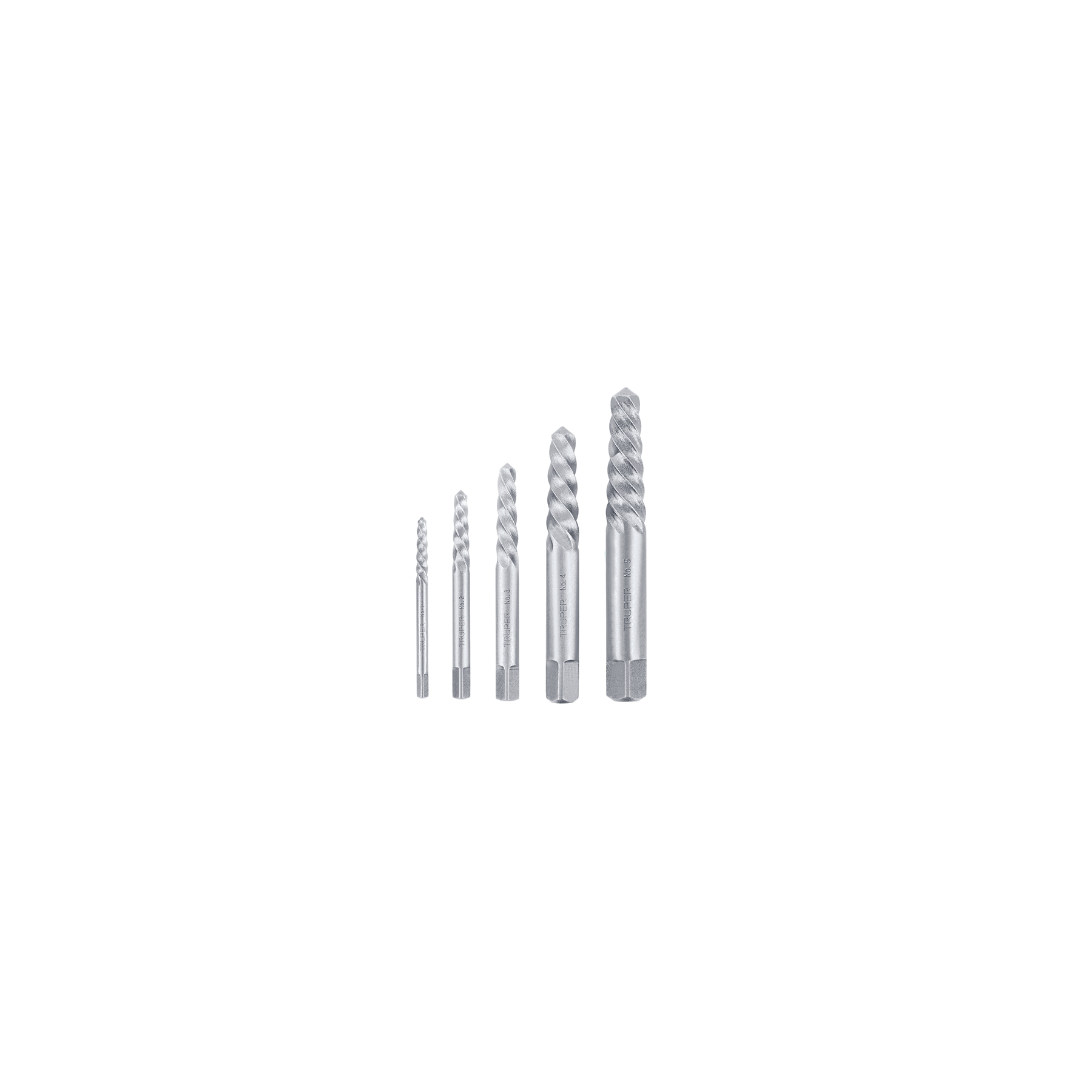 Kit 5 piezas extractor de pernos Truper (14512) Truper