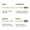 KIt herramientas de jardin 4 piezas mango 15'' (15040) Truper