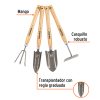 KIt herramientas de jardin 4 piezas mango 15'' (15040) Truper