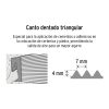 Llana dentada diente triangular 6 mm 11″x 5″ (15415) Truper
