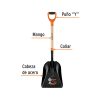 Pala carbonera mango madera 111 cms asa plastica (17164) Truper