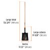 Pala cuadrada mango largo 144 cms (17176)  Truper