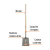 Pala cuadrada con mango largo 147 cms (17170) Truper