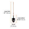 Pala irrigación punta huevo mango largo 145 cms (17177) Truper